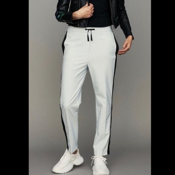 MAJE PARIS PAYOLI PANTS BLUE BLACK STRIPE - Picture 1 of 12